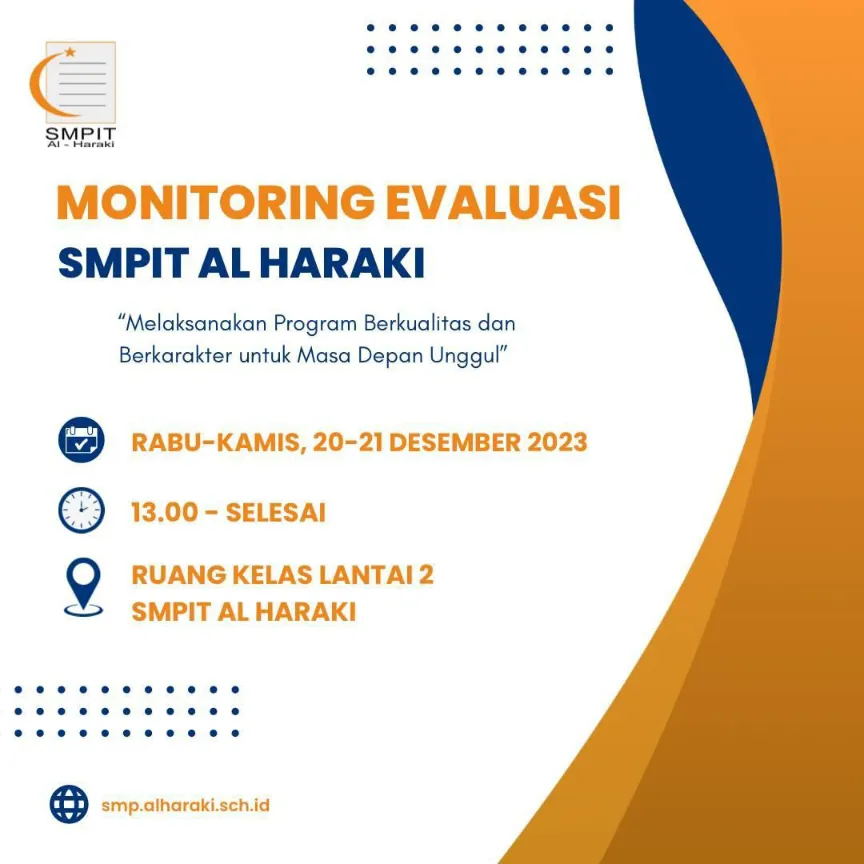 Monitoring dan Evaluasi SMPIT Al Haraki Tahun 2023